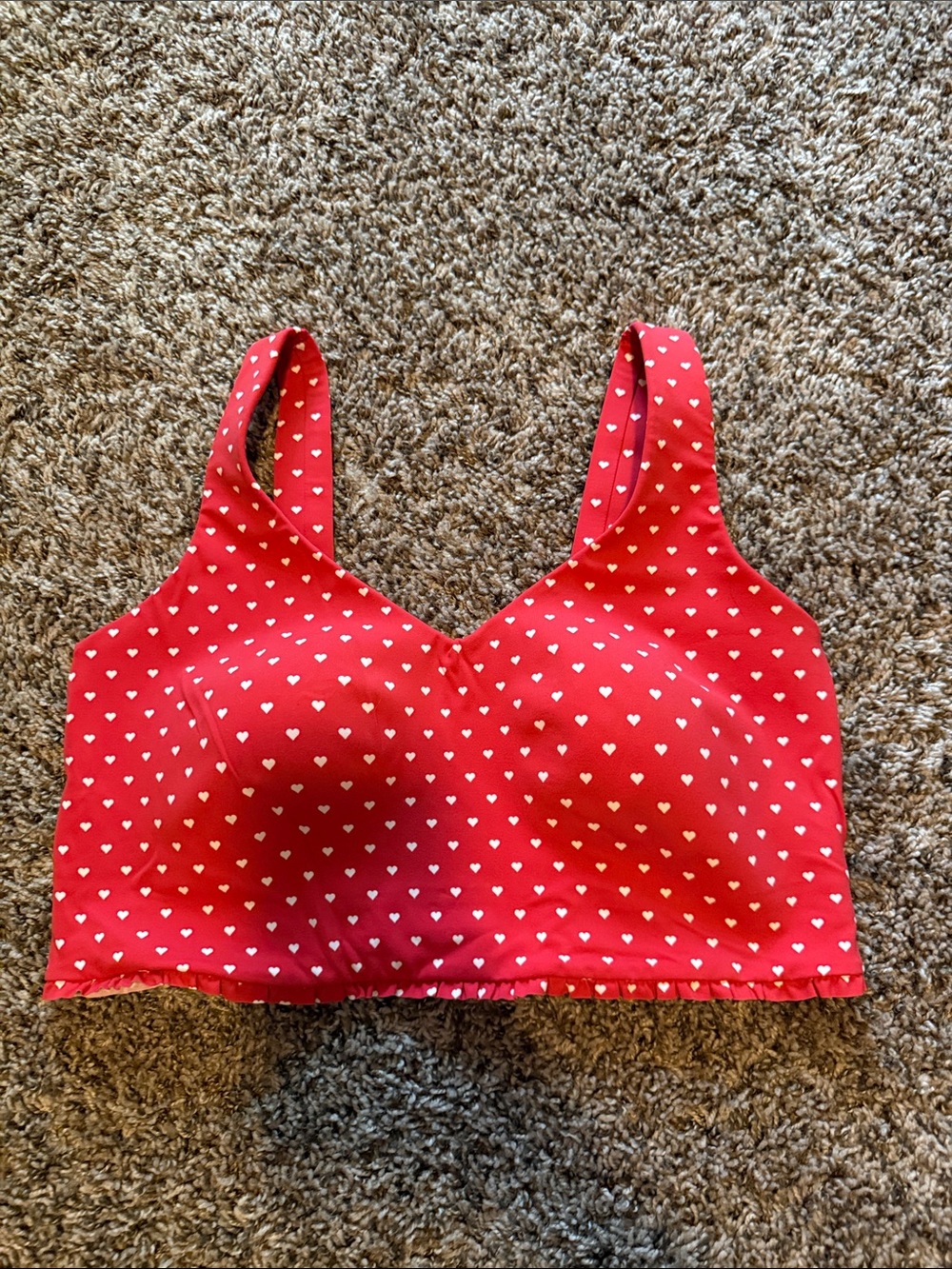 All in motion red heart bra tank